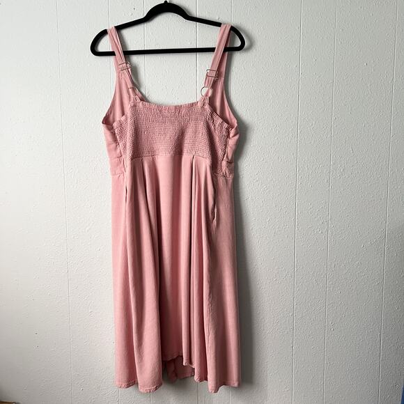 Button Front Midi Dress Womens 2X Smocked Fairy Cottagecore Soft Girl Romantic - Picture 6 of 15